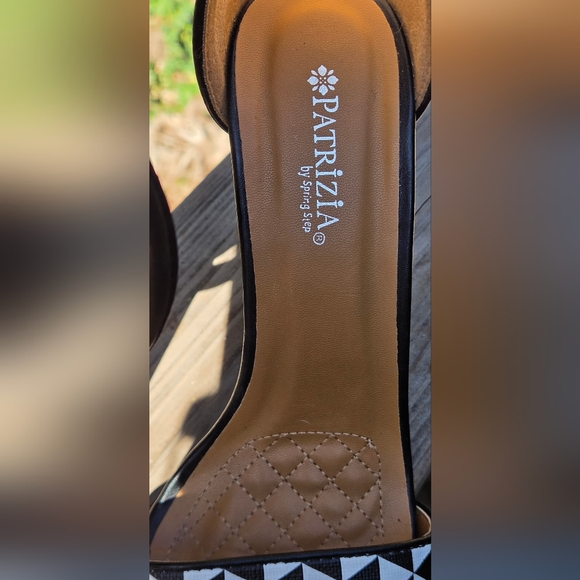 Patrizia By Spring Step Gorgeous B&W Block Heels Sz39/8.5 - Picture 5 of 9